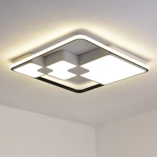 方形创意简约现代风吸顶灯 led个性卧室客厅灯 居家装饰搭配灯具