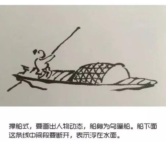 国画入门教程点景法点景舟楫