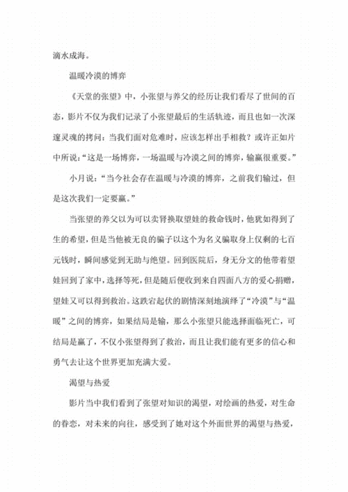 《天堂的张望》观后感.pdf 4页