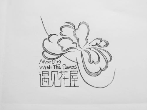 花店系列logo——遇见花屋