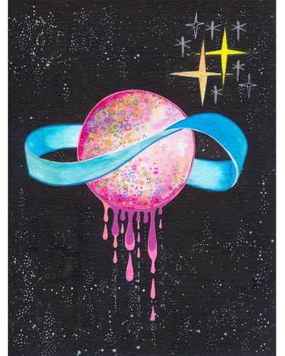 一组超美的星球手绘插画,太梦幻了!