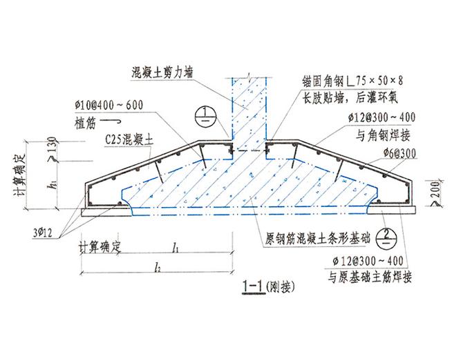钢筋混凝土套加宽钢筋混泥土条形基础