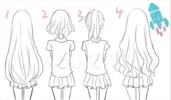 教你这么画背影头发