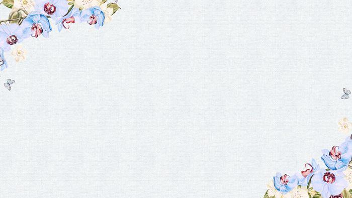 三张艺术手绘水彩花卉ppt背景图片