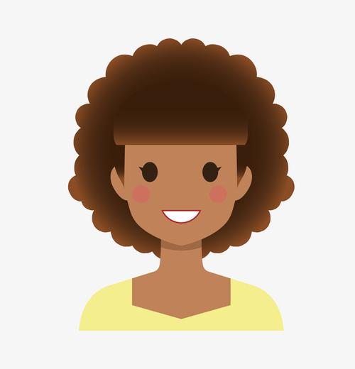 关键词 : 爆炸头发型,皮肤黝黑女生,微笑女孩