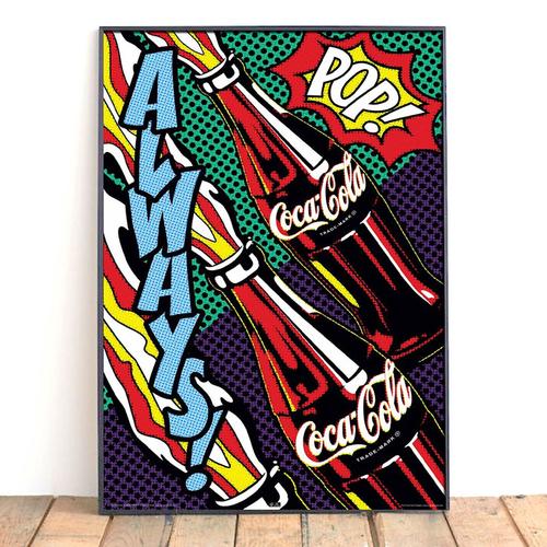 always coca cola 波普艺术可乐 现代家居店面礼品样板房 装饰画