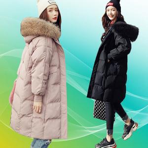 2018冬季新款唯品会特卖羽绒服女中长款京东购物商城官网外套韩版