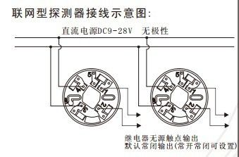 继电器无源触点输出四线制联网型烟感探测器,安防监控