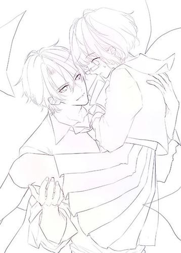 动漫情侣各种姿势的画法!