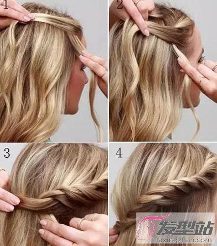 半披发半扎发教程 简简单单几步就搞定-发型diy-发型站