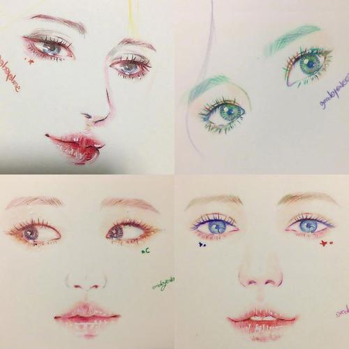 设计秀# 35种彩铅眼睛绘画设计素材!自己借鉴,转需