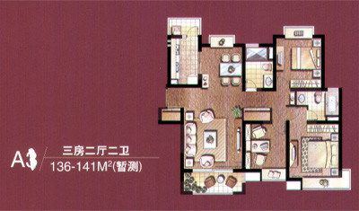 北京宝地东花园(一期二期)装修户型图_样板房 – 谷居