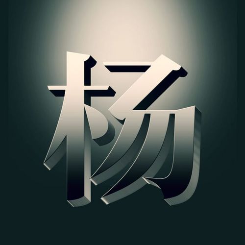 立体文字杨