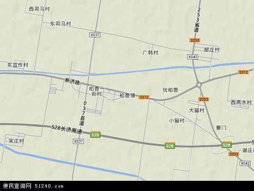 中国河南省焦作市沁阳市柏香镇地图(卫星地图)