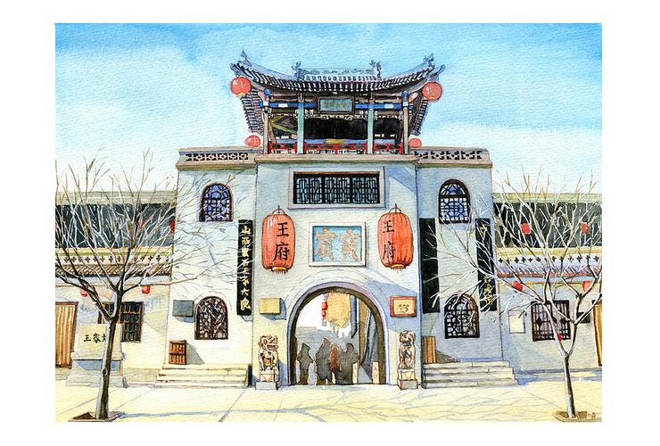 手绘城市系列——《山西》