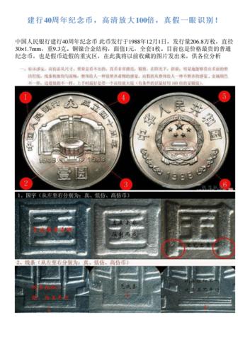 建行40周年纪念币,高清放大100倍,真假一眼识别!pdf