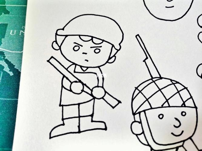 幼师day274---简笔画:士兵_简笔画_幼师_文化_绘画