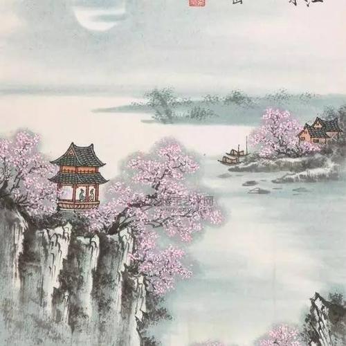 昨夜闲潭梦落花,可怜春半不还家. 江水流春去欲尽,江潭落月复西斜.