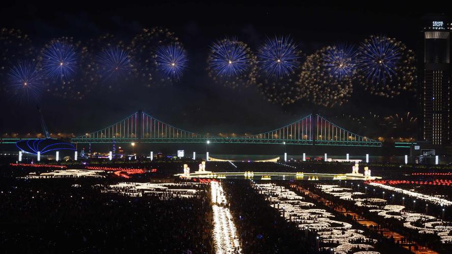 这是2017年12月31日大连星海广场跨年烟花表演,也是刚刚接触