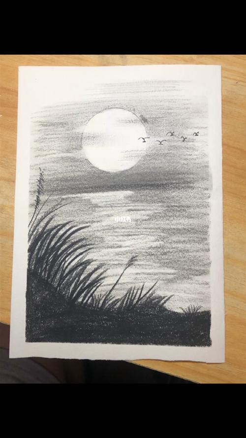 我先画一个圆然后图天空的颜色,我在水面也是一样的画法.