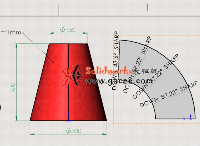每日一练:#56 截头正圆锥管 solidworks 薄板放样 | 钣金视频教程