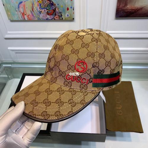 gucci(古奇)经典棒球帽99小刺绣帆布料 头层牛皮,纯棉内镲,轻盈