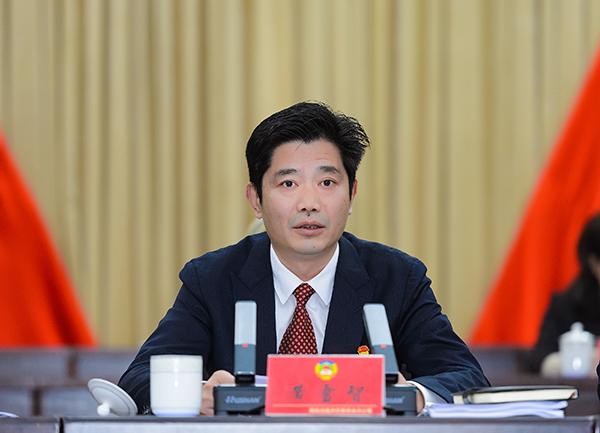 自贡自流井区委书记黄雪智讲话 摄影 廖志全