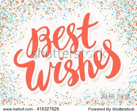 best wishes card.
