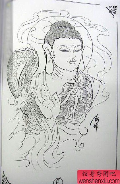 tag标签:佛像手稿佛观音满背手稿经典很酷的满背佛头纹身手稿tag标签
