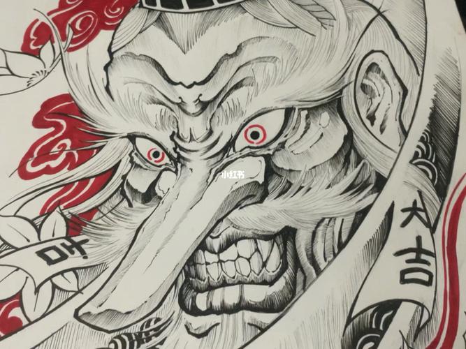 天狗_纹身_纹身手稿_美食_美食探店