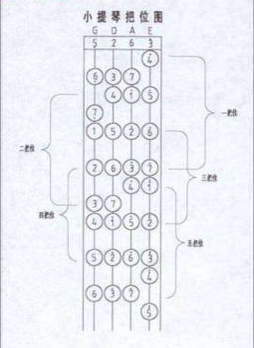 求小提琴高把位音符与指板位置对应图.求详细解释