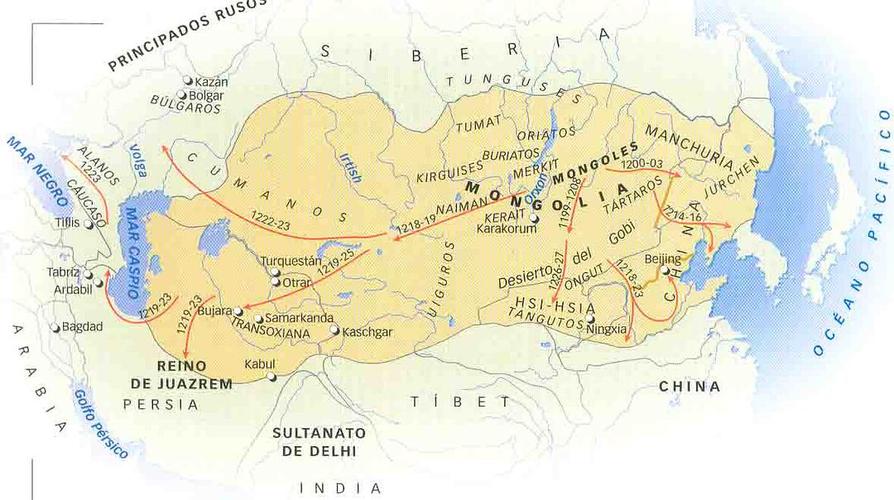 蒙古的使者及商团,故成吉思汗兼并花剌子模(今中亚细亚的乌兹别克斯坦