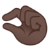 下载"很短,捏住的手:暗肤色" emoji高清大图 - emoji表情大全,emoji