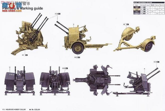 德国flak38 20mm/4系列防空炮