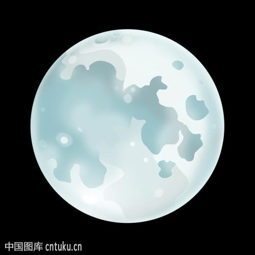 圆形月亮简笔画彩色