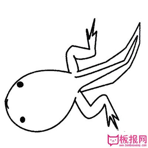 简单的小蝌蚪简笔画教程