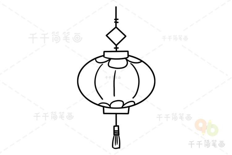 简笔画灯笼_灯笼简笔画