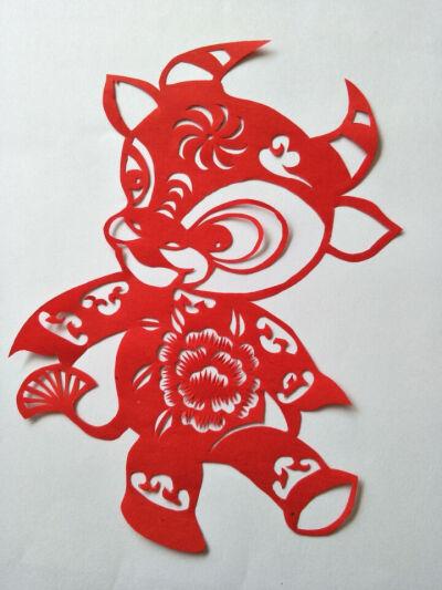 剪纸 牛