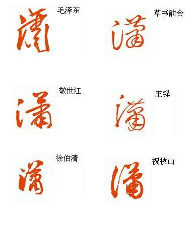 草书字典潇字草书怎写