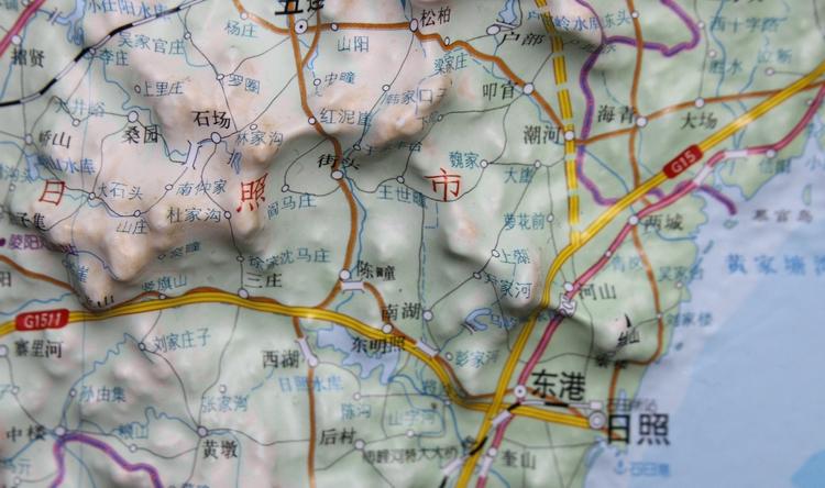精雕3d凹凸立体优质地图挂图 办公装饰 学习直观展示地理,地貌,地形