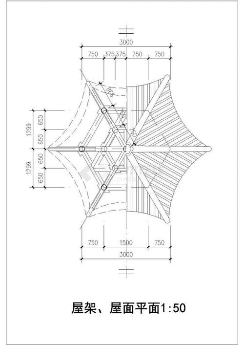 古建亭子建筑方案图系列六角亭