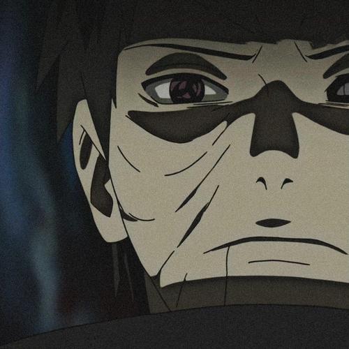 动漫头像:火影忍者宇智波带土头像,写轮眼看到的不过是黑暗罢了