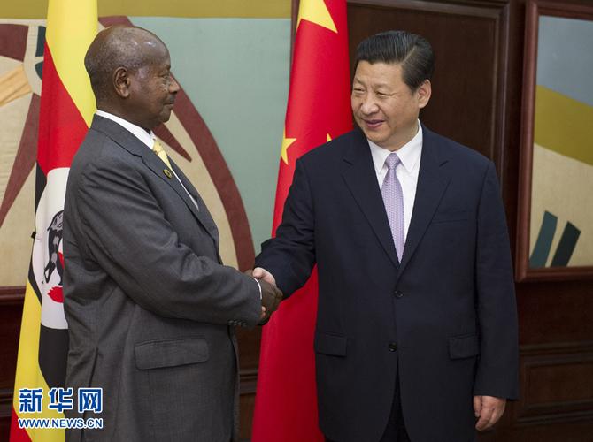 3月28日,国家主席习近平在南非德班会见乌干达总统穆塞韦尼.