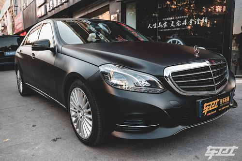 奔驰e300l装贴改色膜磨砂黑—无锡车卫士