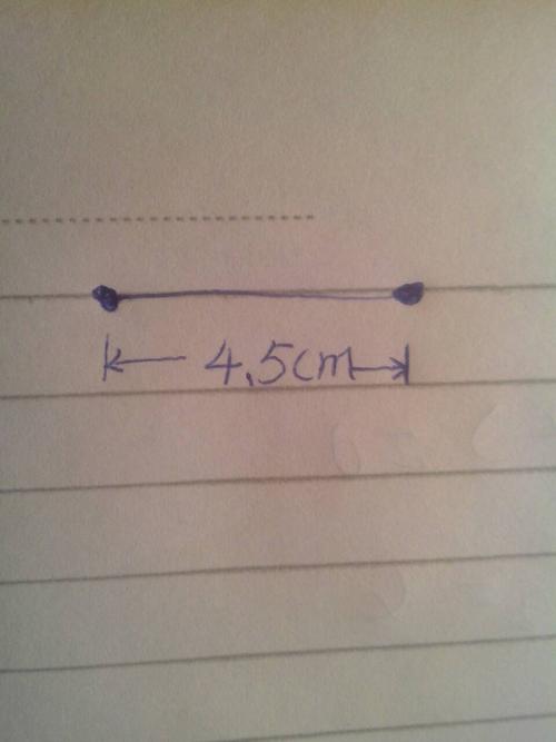 画一条4厘米5毫米长的线段,并标出它的长度.怎样画