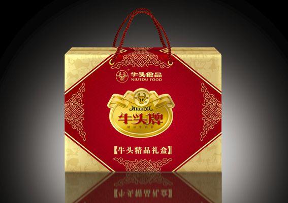 牛头牌牛肉干熟食土特产礼品盒包装设计