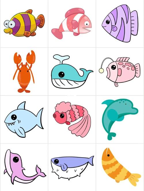 鱼 |鱼的简笔画 鱼的卡通画_简笔画_卡通_幼儿园_绘画