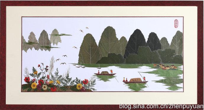 能让人恬静的感觉,可以在办公室显眼的地方,挂上一幅山水风景装饰画