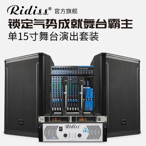 会议舞蹈婚庆户外k歌音箱全套ridiss15寸中小型舞台演出音响套装