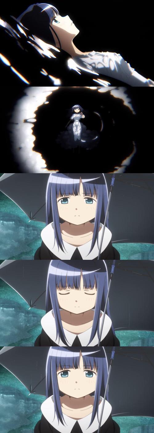 《魔法纪录 魔法少女小圆外传》ed画面其三.水月的意境真的很美.